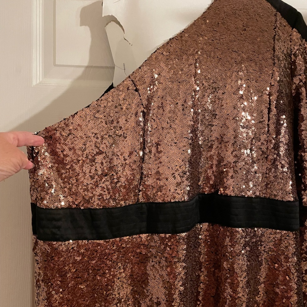 Copper colored plus size dress